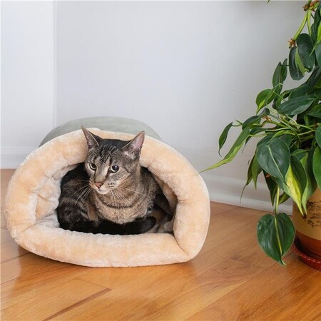 C15HHL-MH Armarkat Pet Bed Cat Bed 22 x 10 x 14 - Sage Green & Beige